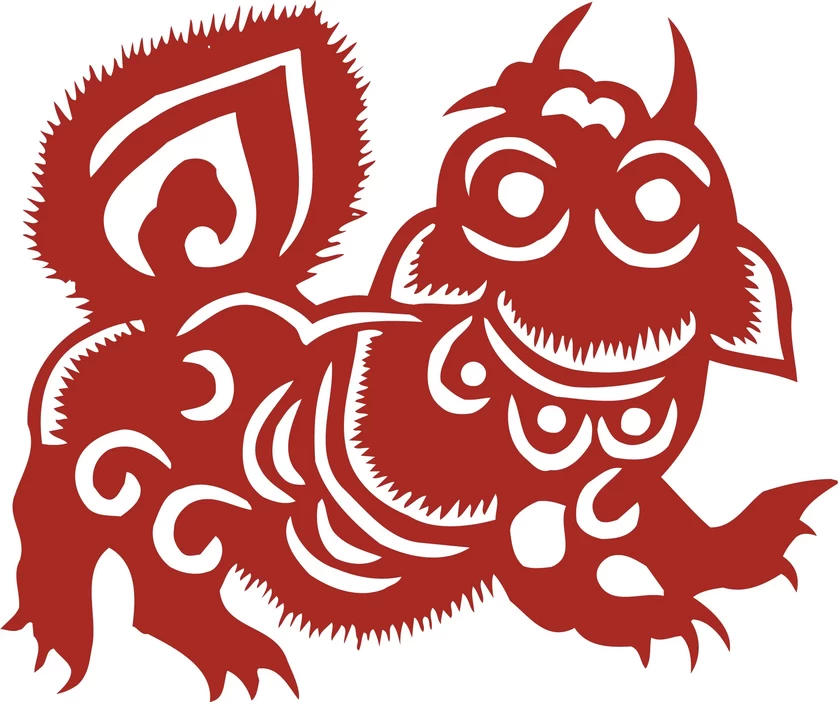 中国风中式传统喜庆民俗人物动物窗花剪纸插画边框AI矢量PNG素材【405】